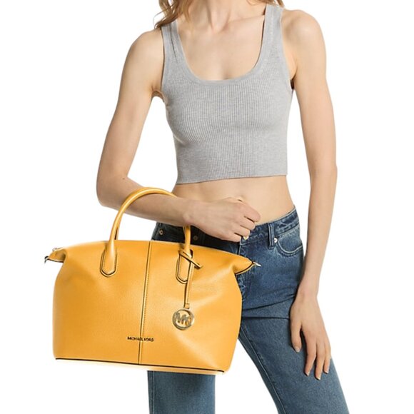 Michael Kors Hyde Pebbled Leather Satchel (NWT) - Picture 3 of 12